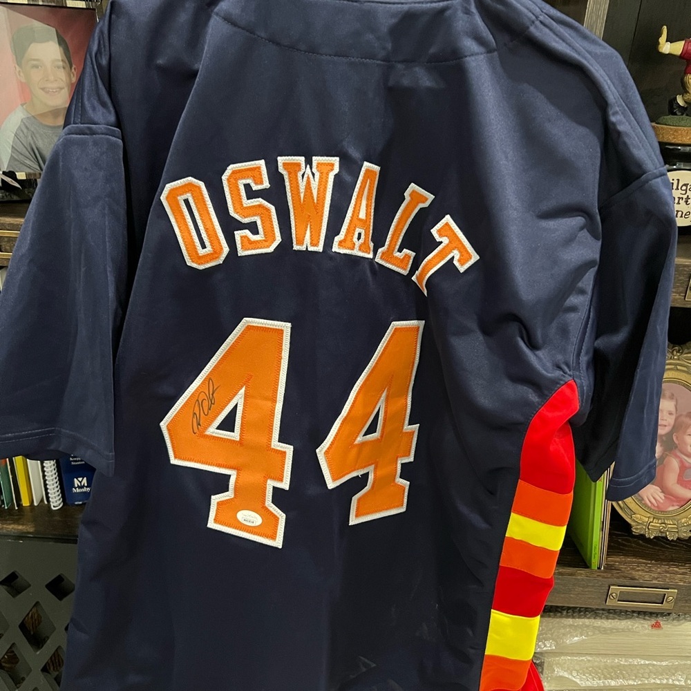 Autographed Hall of Famer Roy Oswalt Houston Astros Navy 44 Jersey